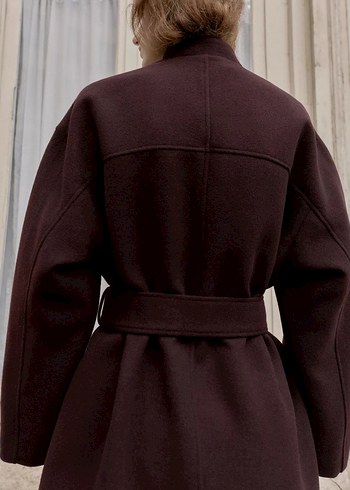 Zara  Kuşaklı Uzun Kaban - Görsel 7