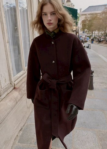 Zara  Kuşaklı Uzun Kaban - Görsel 3