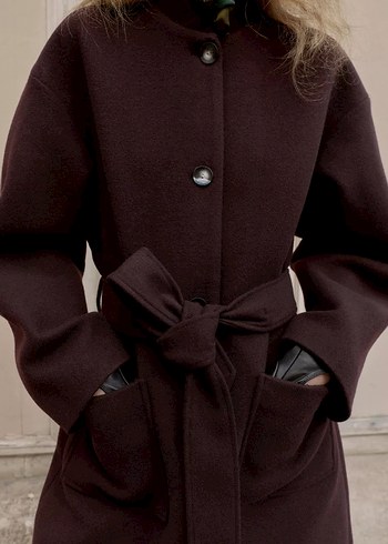 Zara  Kuşaklı Uzun Kaban - Görsel 4