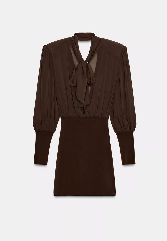 zara kısa kombine elbise - Görsel 4