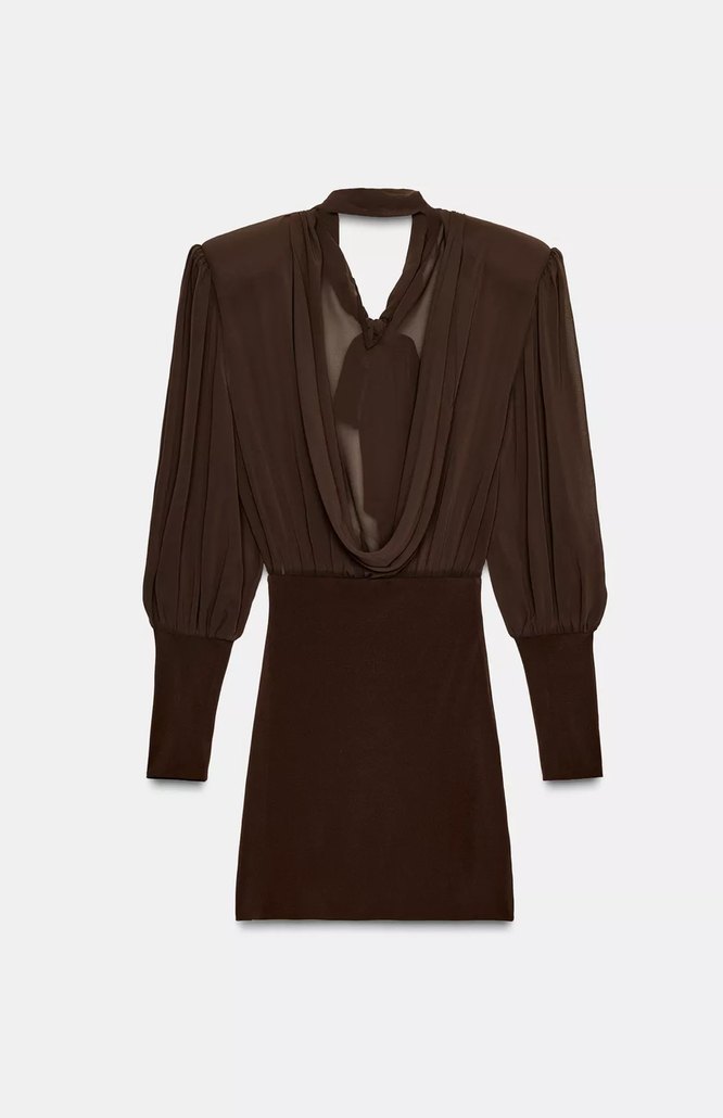 zara kısa kombine elbise - Görsel 5