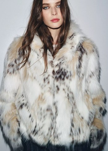 Zara  Kürk Ceket - Görsel 3