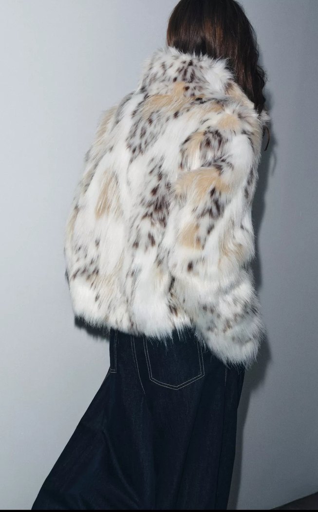 Zara  Kürk Ceket - Görsel 4
