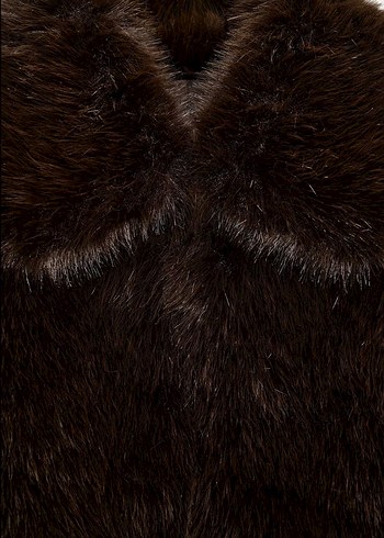 Zara Kahverengi Suni Kürk - Görsel 10