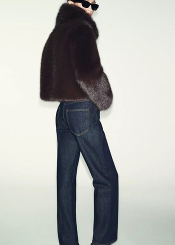 Zara Kahverengi Suni Kürk - Görsel 7