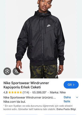 Nike Sportswear Windrunner Kapüşonlu Erkek Ceket