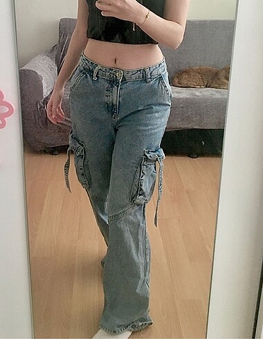 denim kargo pantolon