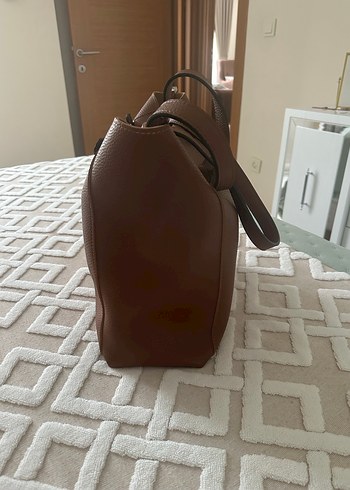 Kahverengi Deri Kadın Çanta - Görsel 5