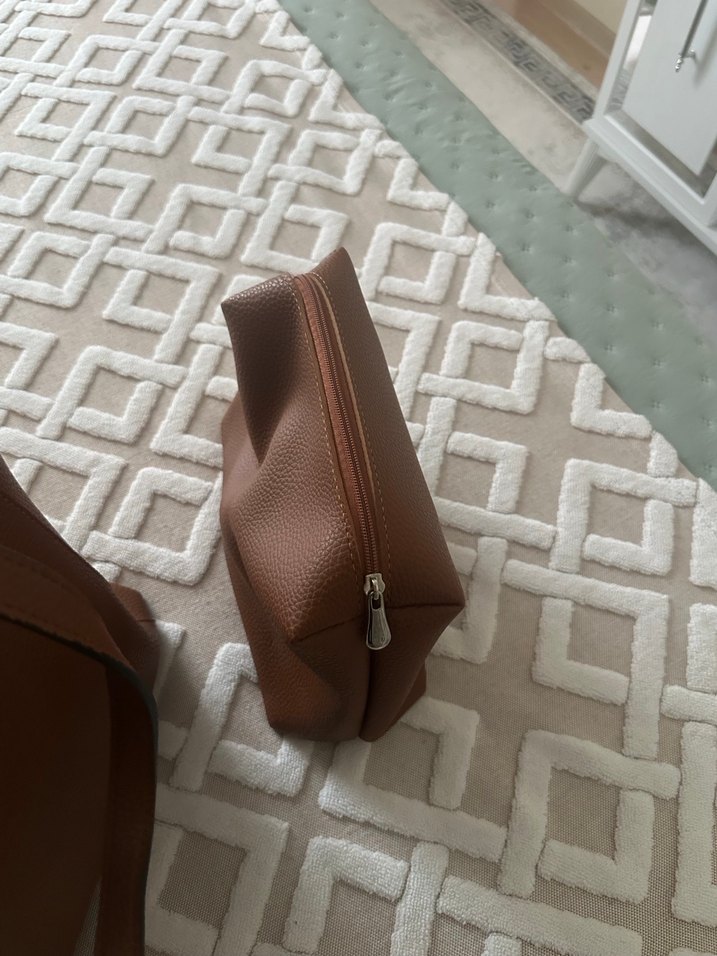 Kahverengi Deri Kadın Çanta - Görsel 3