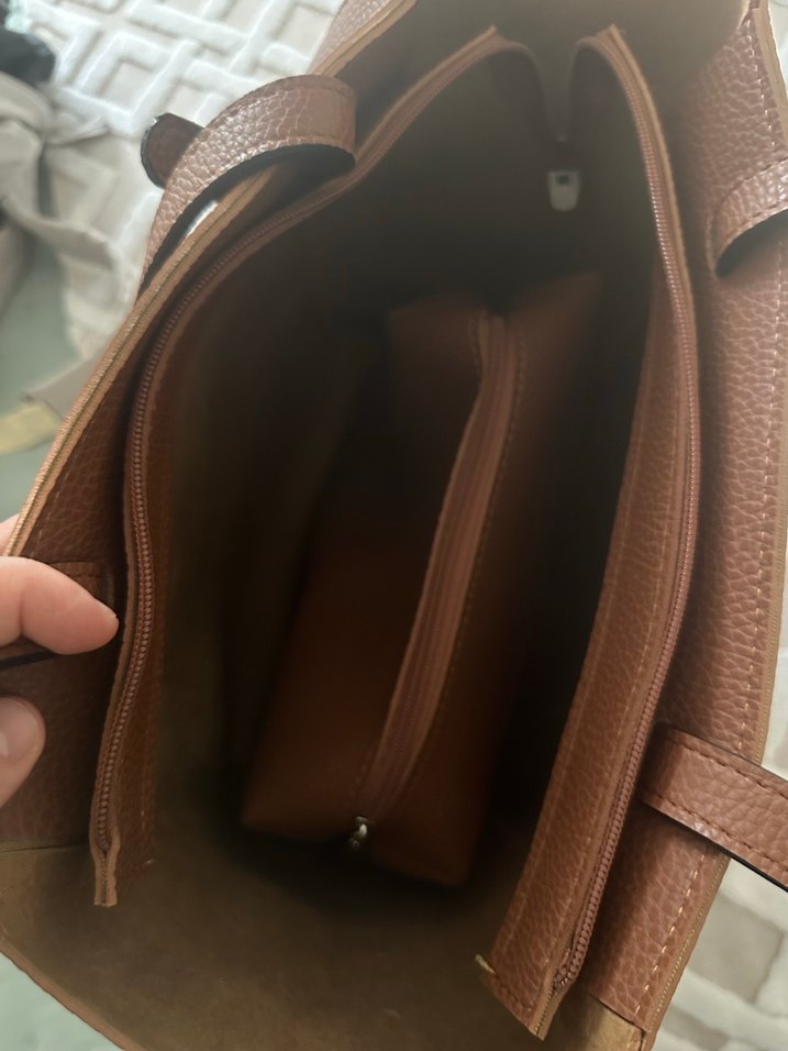 Kahverengi Deri Kadın Çanta - Görsel 2