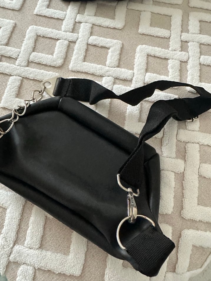 Siyah Kadın Bel ve Çapraz Çanta - Görsel 2