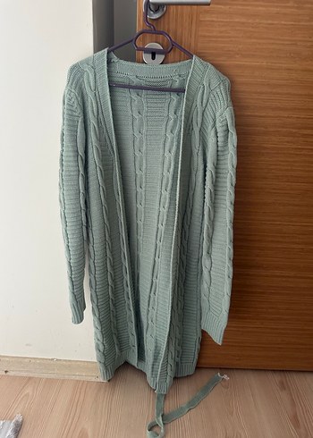 Bohem Gri Uzun Örgü Hırka - Görsel 2