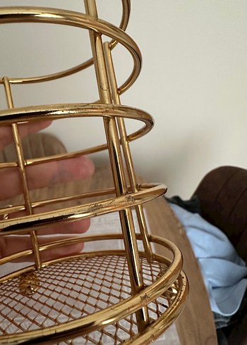 Altın Renk Parlak Çatal Kaşıklık - Görsel 2