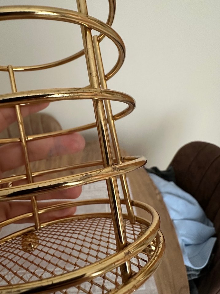 Altın Renk Parlak Çatal Kaşıklık - Görsel 2