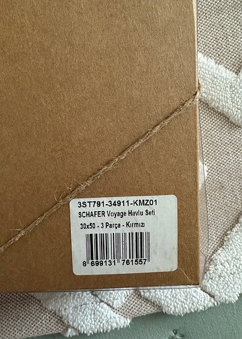 Schafer Bordo Nakışlı Bohem Havlu Seti - Görsel 2