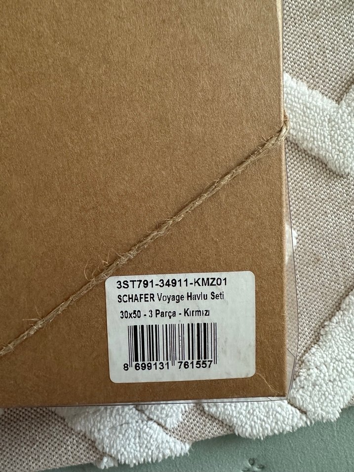 Schafer Bordo Nakışlı Bohem Havlu Seti - Görsel 2