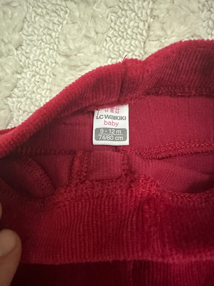 Lcw Kız Çocuk Bordo kadife  Tayt - Görsel 2