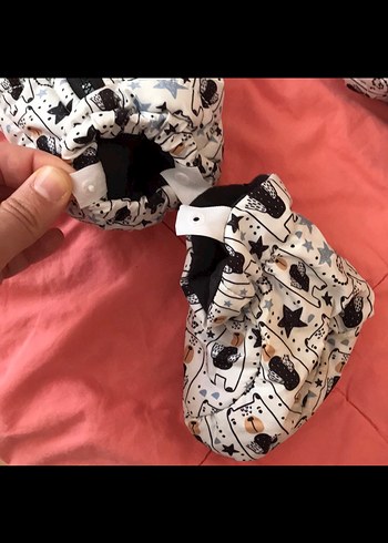 Astronot kulaklı 1 yaş Kapüşonlu Desenli Gri Bebek Tulumu - Görsel 3