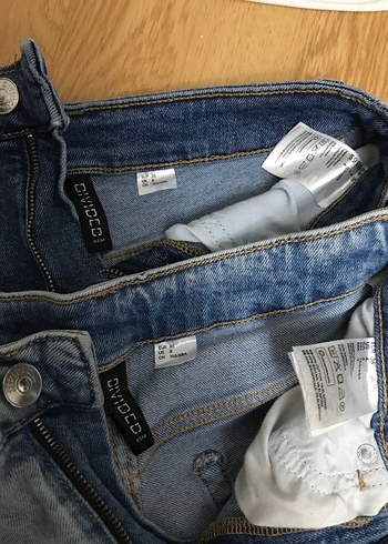 Mini kısa boy kot denim şort ve crop H&M - Görsel 3