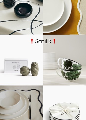 H&M Home Hm Home Fincan Tabak Masa Ortusu