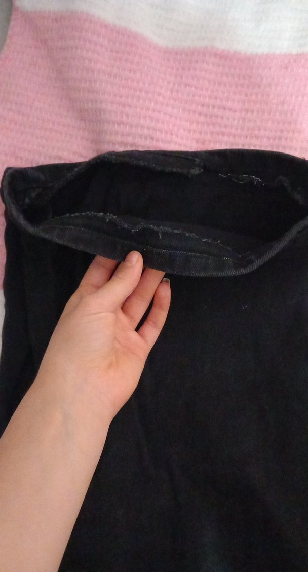 Kadın Siyah Bol Kesim Denim Pantolon - Görsel 2