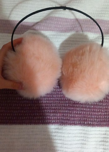 Pembe Kürklü Kız Çocuk Kulaklık - Görsel 3