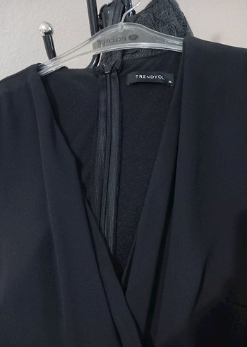 Siyah Midi Uzun Kollu Kemerli Elbise - Görsel 3