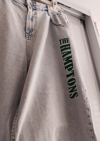 Gri Loose Fit Bol Kot Pantolon - Görsel 2