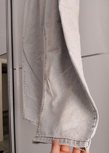 Gri Loose Fit Bol Kot Pantolon - Görsel 3