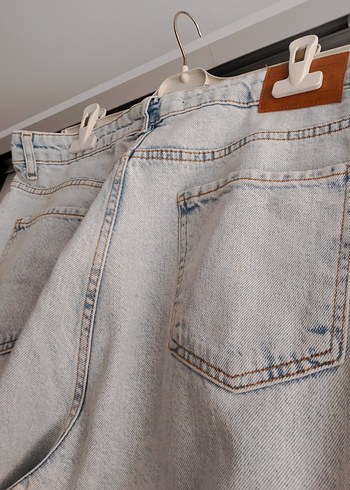 Gri Loose Fit Bol Kot Pantolon - Görsel 4