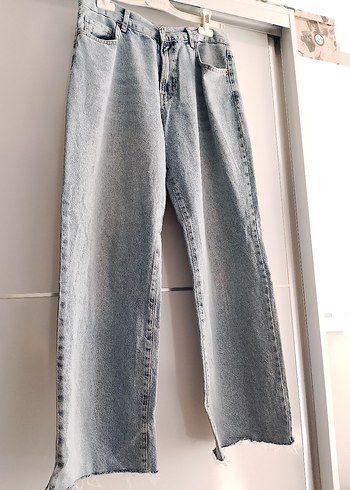 Pastel Mavi Rahat Kesim Kadın Denim Pantolon