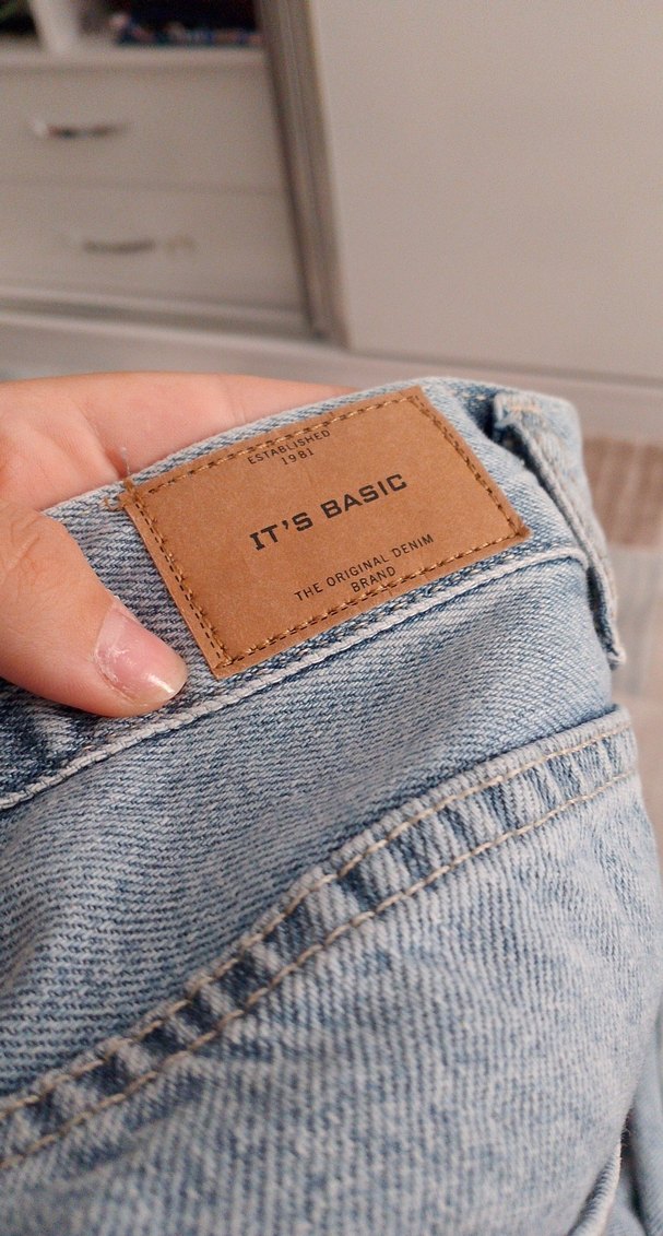 Pastel Mavi Rahat Kesim Kadın Denim Pantolon - Görsel 4