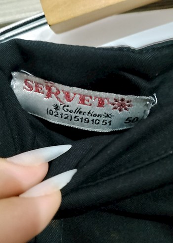 Siyah Kemerli Uzun Kadın Etek - Görsel 2