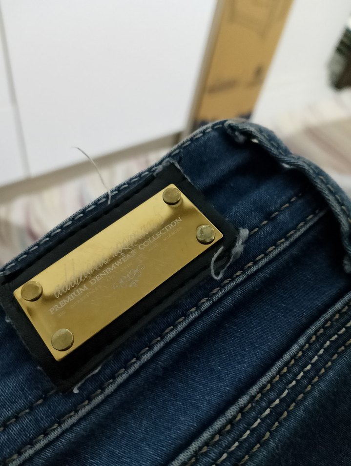 Kadın Mavi Normal Boy Dar Kesim Kot Pantolon - Görsel 4