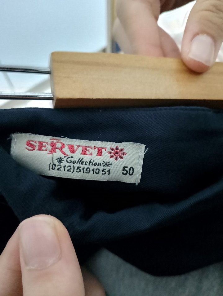 Siyah Uzun Keten Kadın Etek - Görsel 3