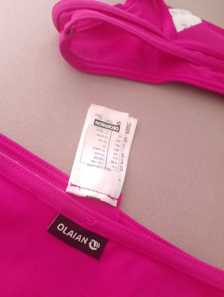 Kız Çocuk Pembe İp Askılı Bikini - Görsel 2