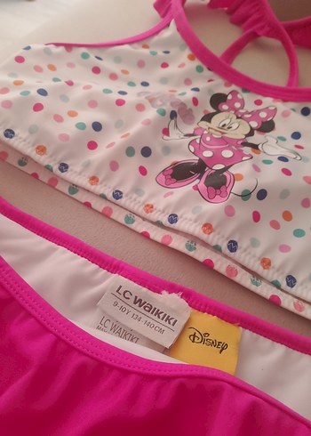 Kız Çocuk Minnie Baskılı Puanlı Bikini - Görsel 2