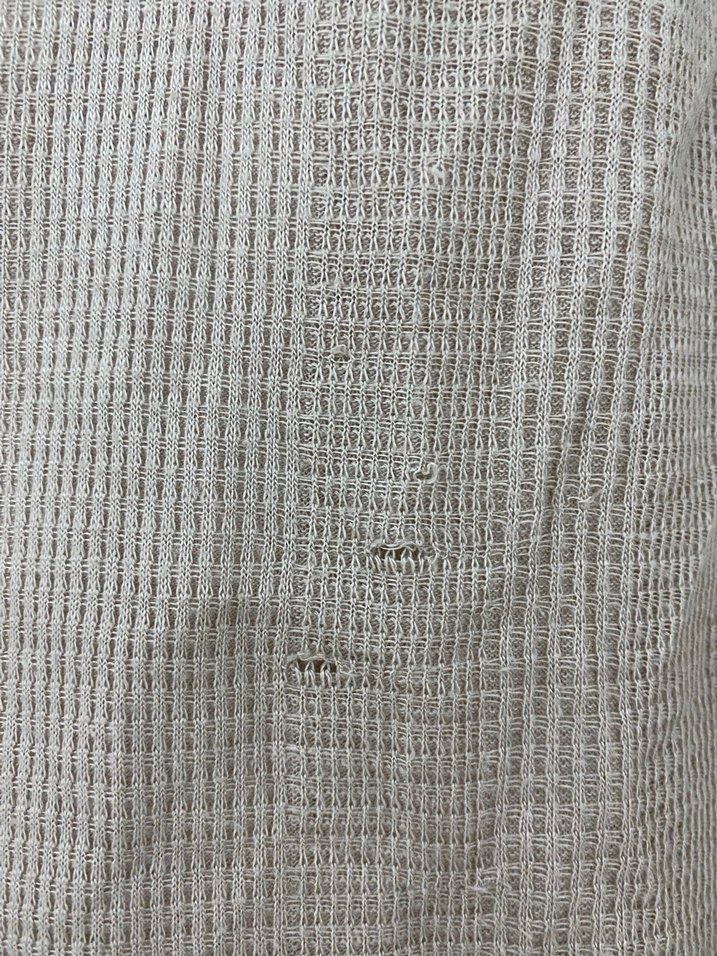 Bej Keten Düğmeli Midi Gömlek - Görsel 2