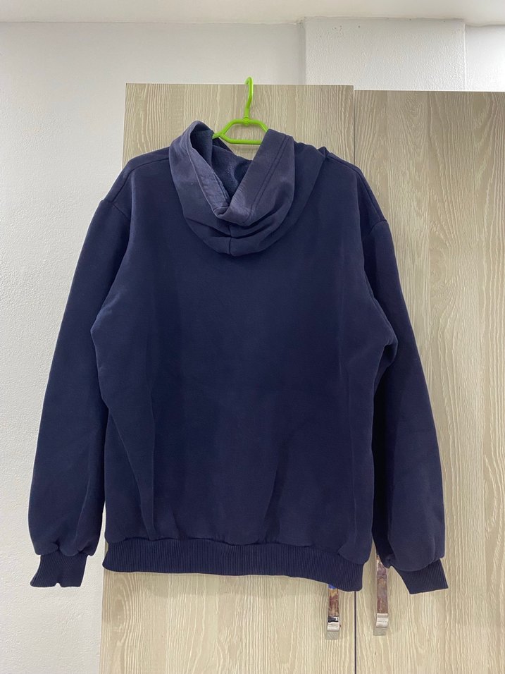 Lacivert Kapüşonlu Rahat Kesim Sweatshirt - Görsel 3