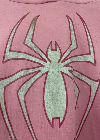 Kız Çocuk Kapüşonlu Pembe Sweatshirt - Görsel 3