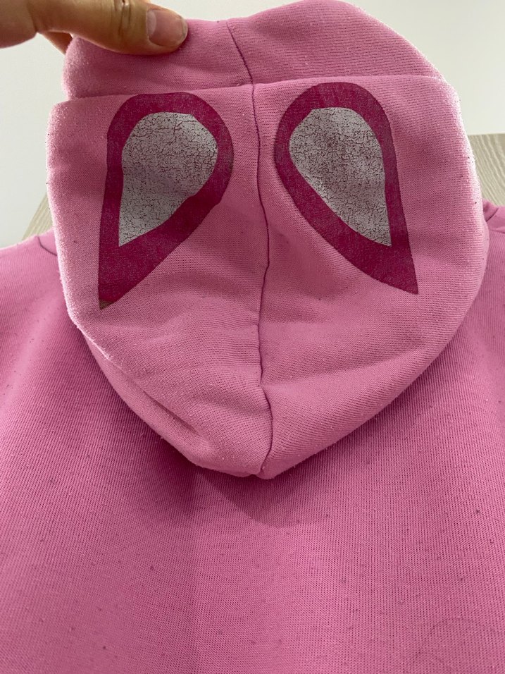 Kız Çocuk Kapüşonlu Pembe Sweatshirt - Görsel 5