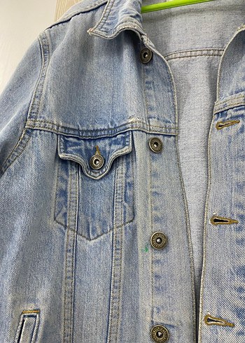 Mavi Düğmeli Kadın Denim Ceket - Görsel 4