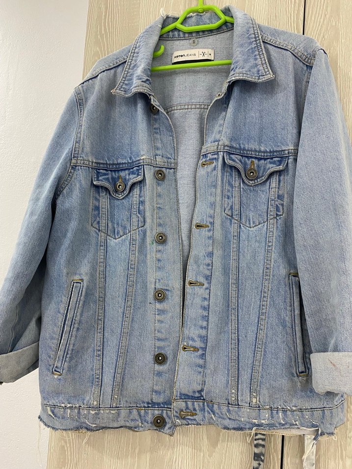 Mavi Düğmeli Kadın Denim Ceket - Görsel 2