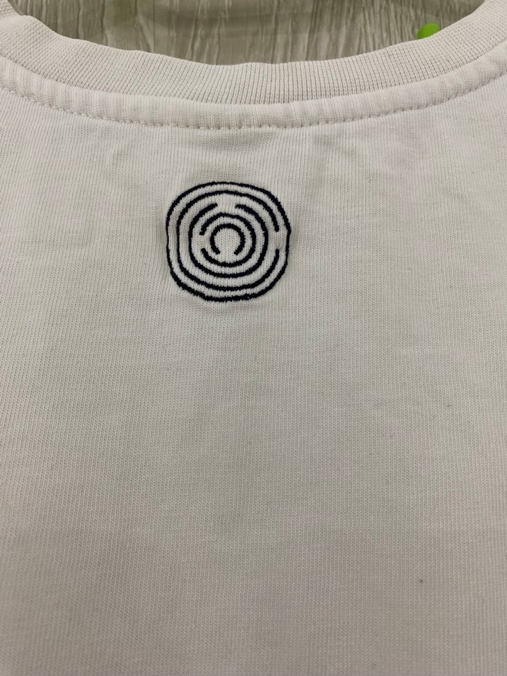 Beyaz Oversize Baskılı Erkek Tişört - Görsel 4