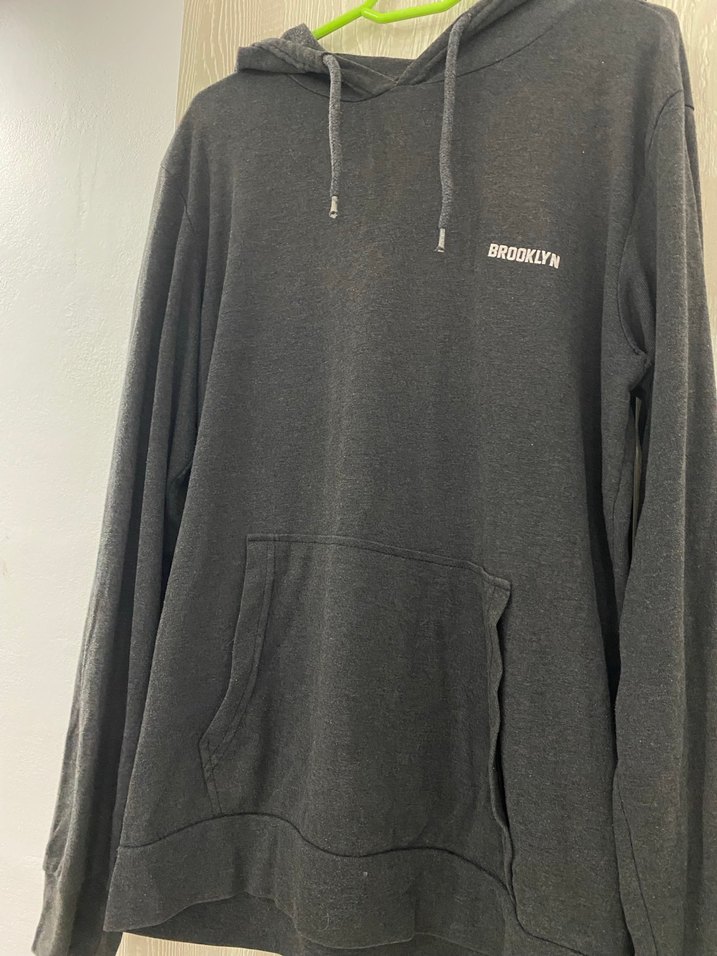 Gri Kapüşonlu Rahat Kesim Sweatshirt - Görsel 4