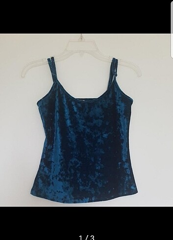 Polo garage askılı kadife bluz