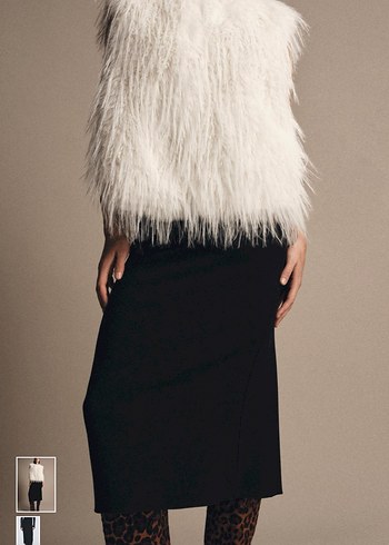 Siyah Uzun ve Dar Kadın Etek zara - Görsel 2