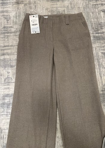 Bej Kadın Keten Kumaş Pantolon - Görsel 2