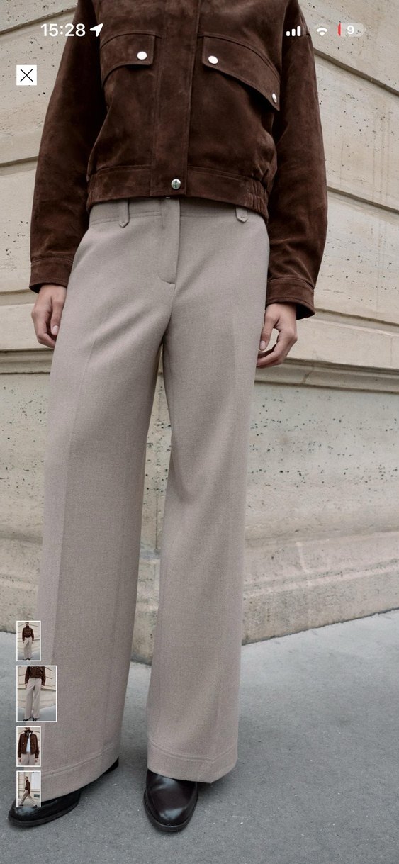 Bej Kadın Keten Kumaş Pantolon - Görsel 4