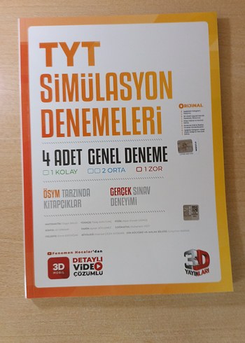 TYT Simülasyon Denemeleri 4 Adet Genel Deneme Kitapçığı